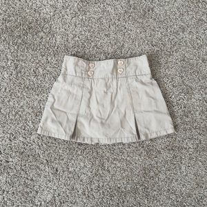 Toughskins toddler girls Khaki pleated Skirt skort with shorts size 2T